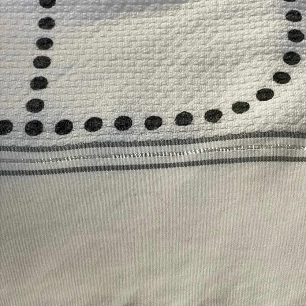 Off White and Black Hand Towel w/ Monogram B Design